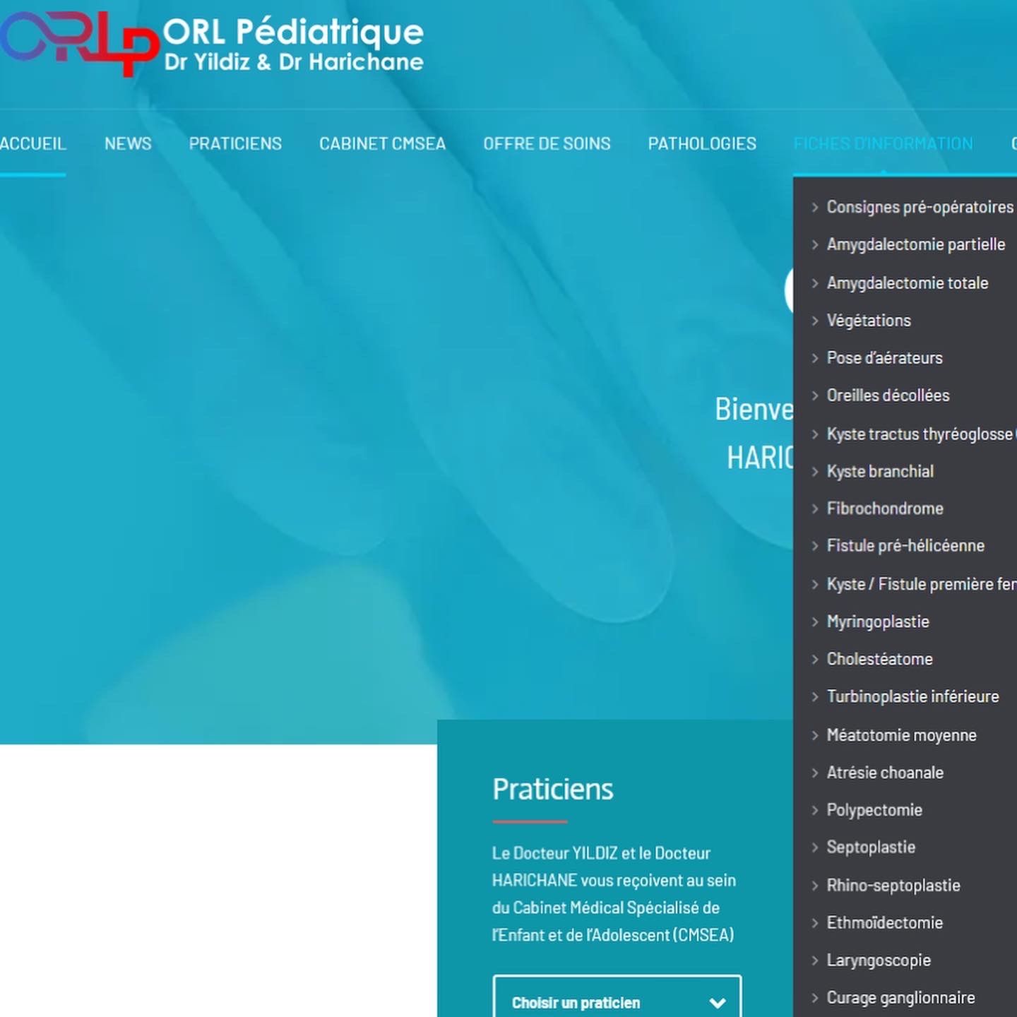 site internet orl pediatrique information